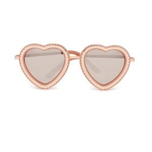 NEW Rose Gold Bando Heart Scalloped Sunglasses